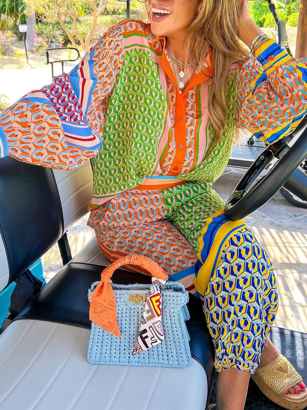 Josephine | Tropisk Look Farverig Unik Skjorte