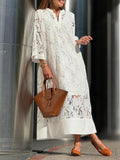 Willow | Strand Glam Blomst V-Hals Midi Kjole