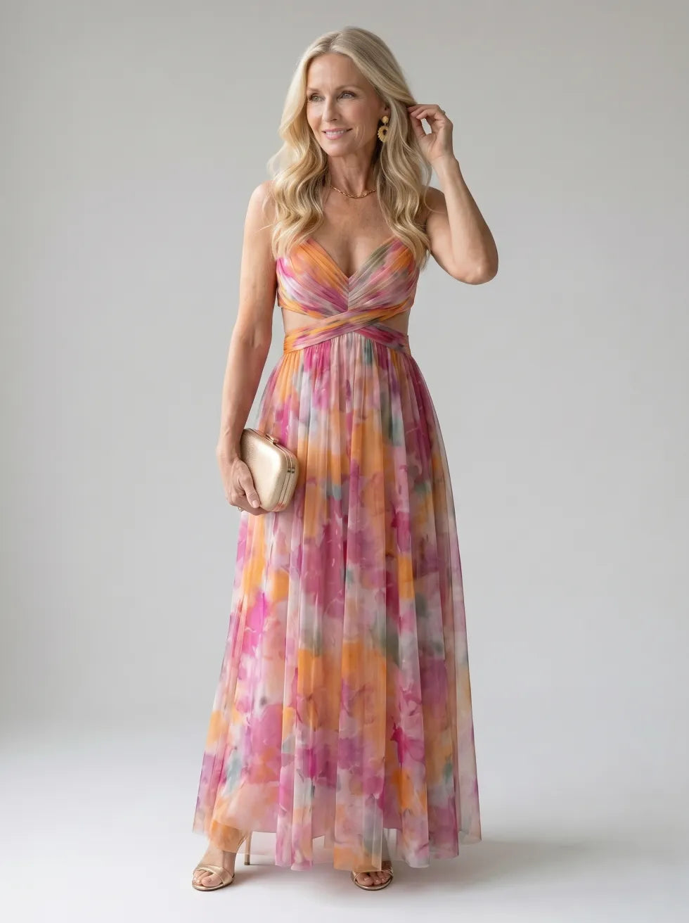 Isel™ Soft Wrap Maxi Klänning