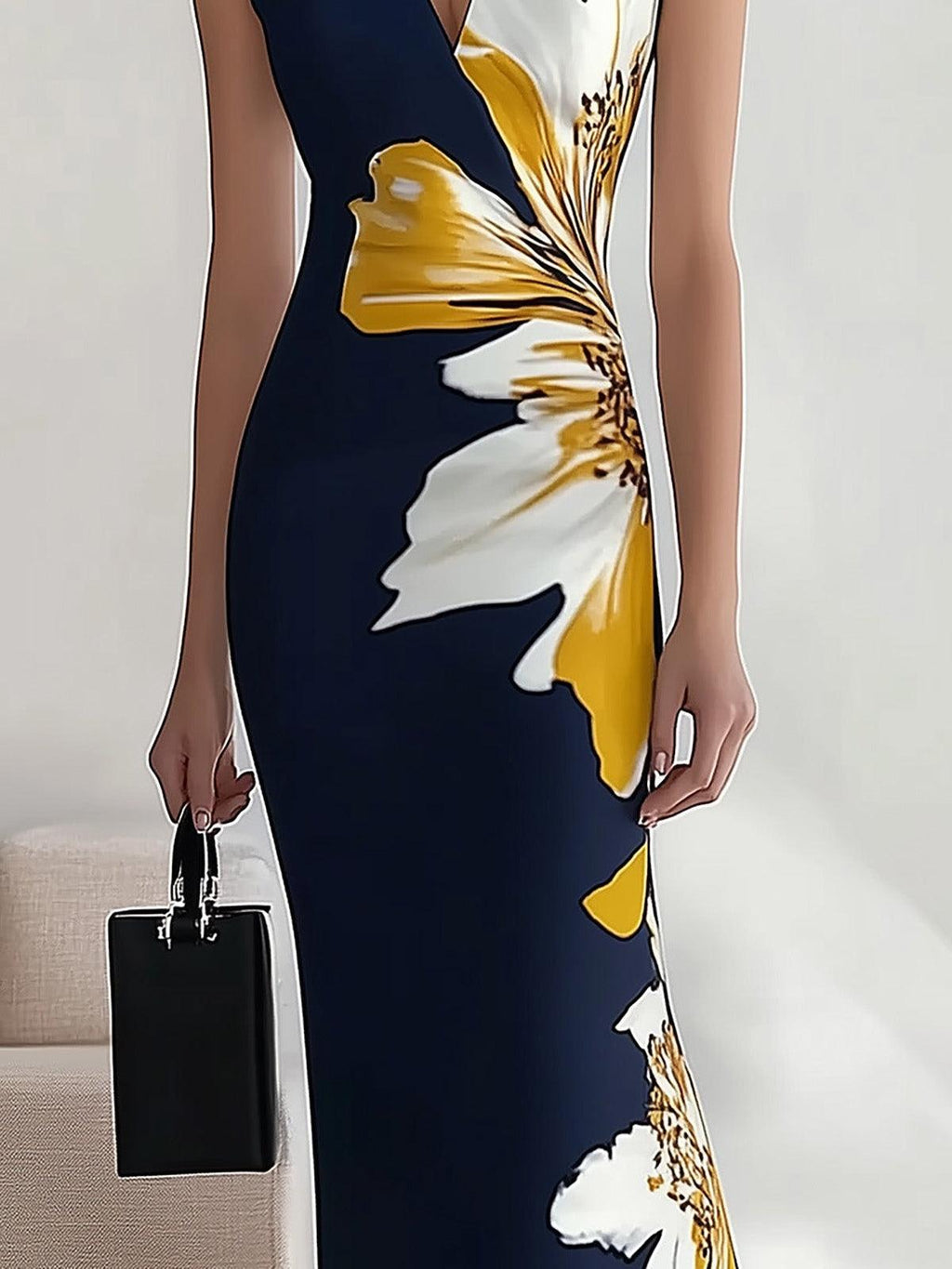 Lily | Strand Glam Elegant Arbejdsplads Festival Midi Kjole