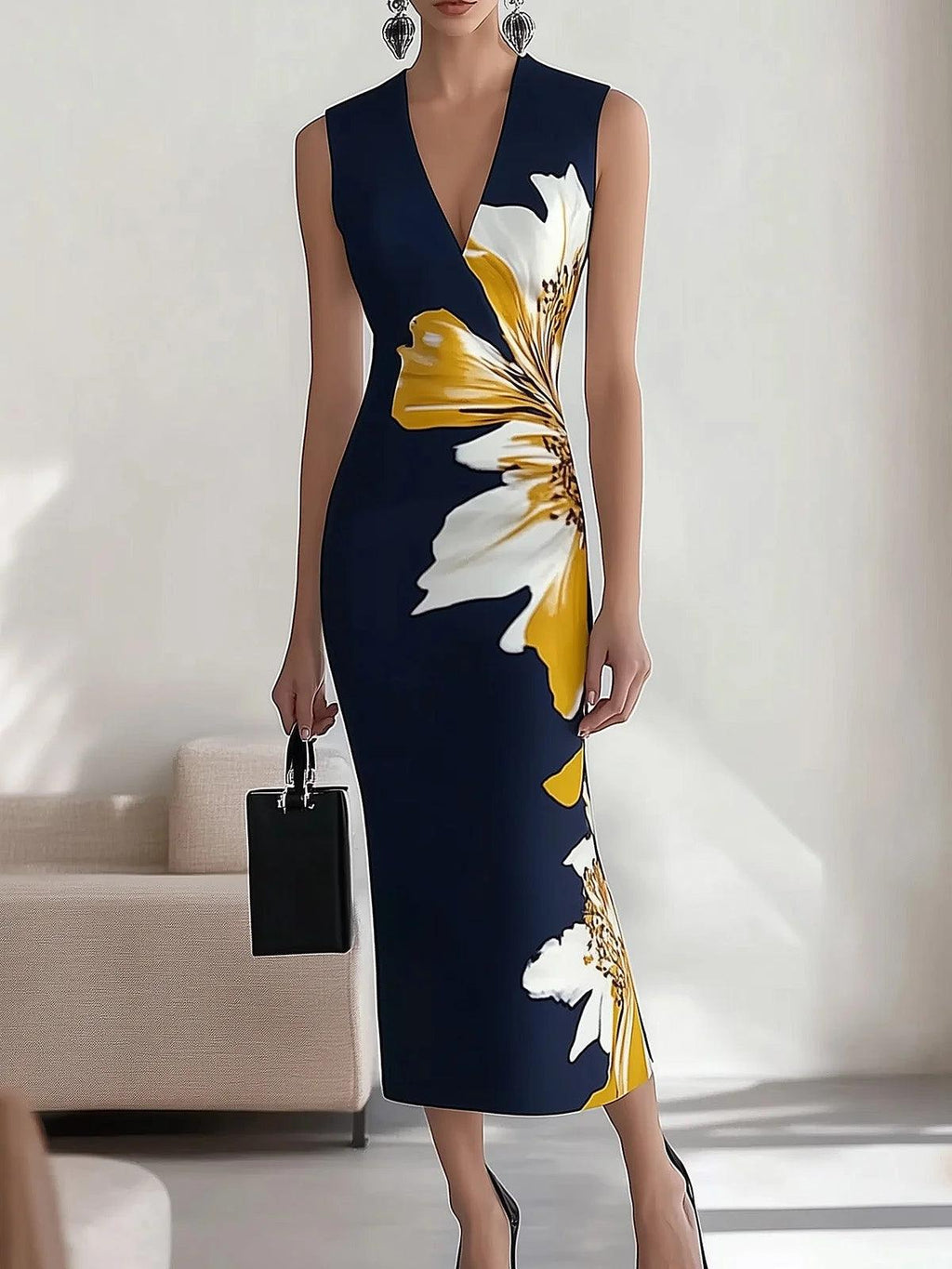 Lily | Strand Glam Elegant Arbejdsplads Festival Midi Kjole