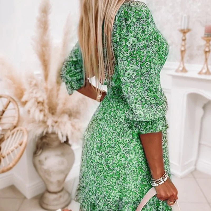 Vera | Elegant Blomstret Kjole
