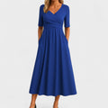 Eleanor | Elegant Midi Klänning med Fickor