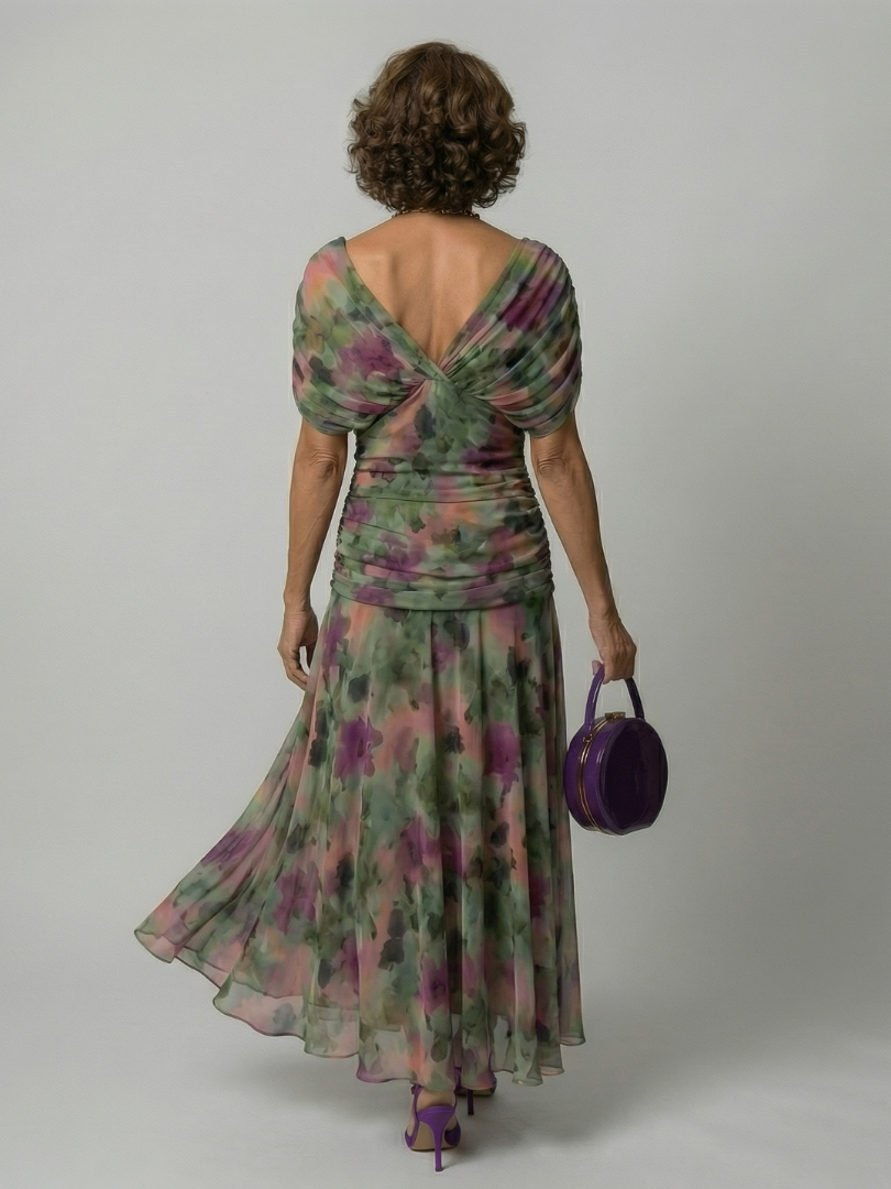 Calen | Off Shoulder Flödande Midiklänning