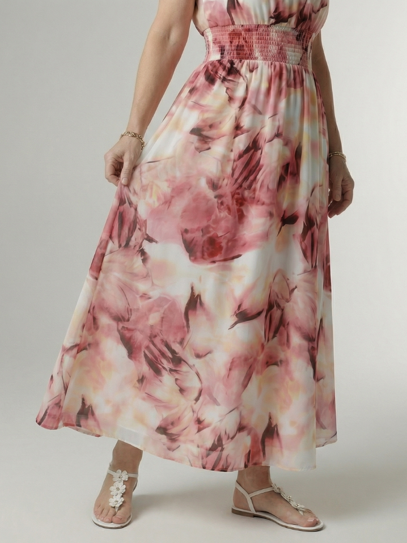 Sylin™ Samlet Halterneck Midi Kjole