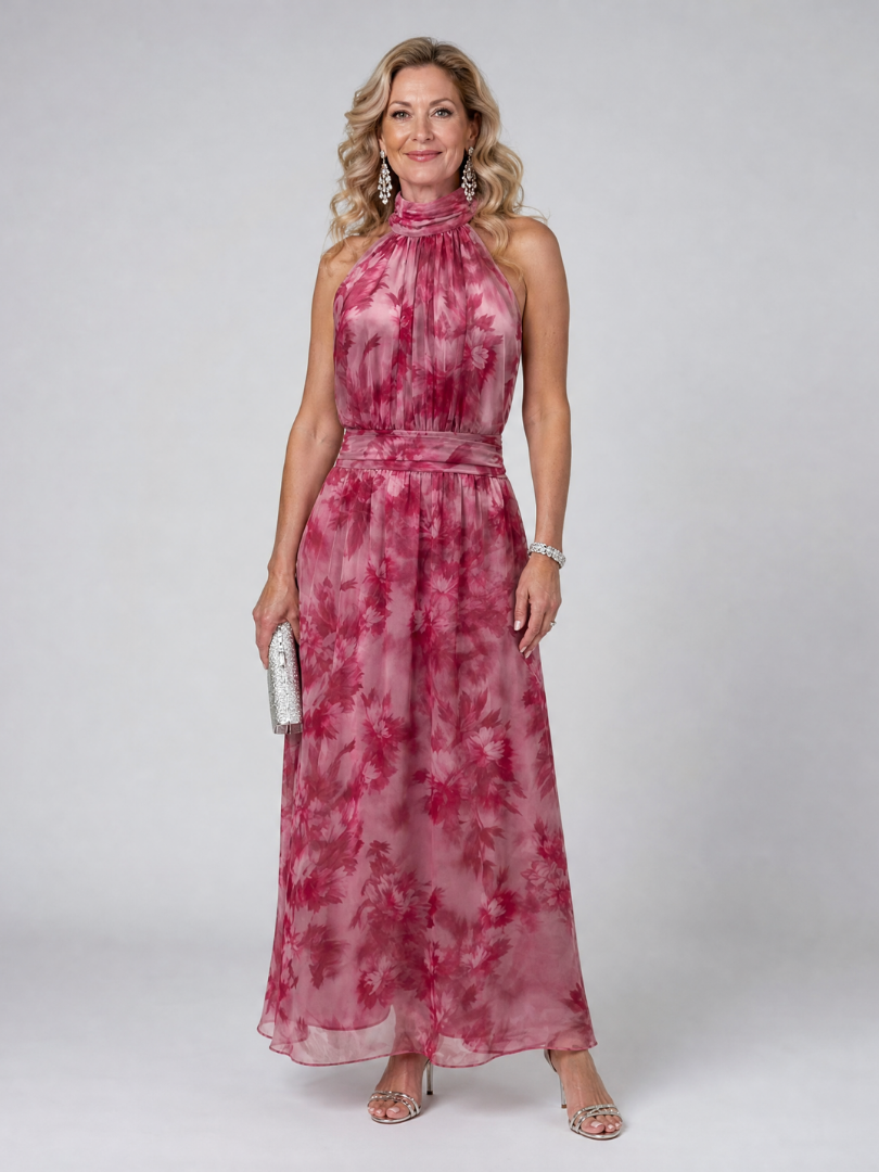 Avien™ Soft Halter Neck Midi Klänning