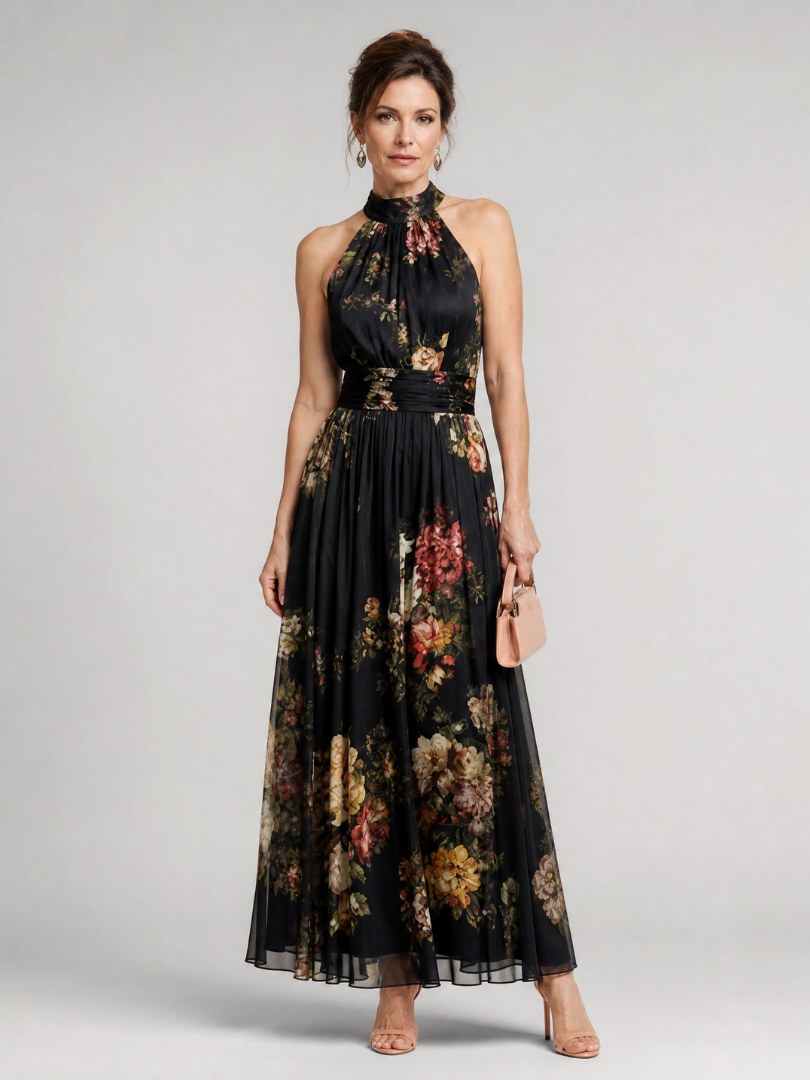 Sior™ Floral Halterneck Midi Kjole