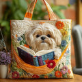 HANDARBETAD VÄSKA - SHIH TZU OCH BÖCKER