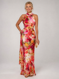 Elisabetta™ Halterneck Blomsterprint Maxi Klänning