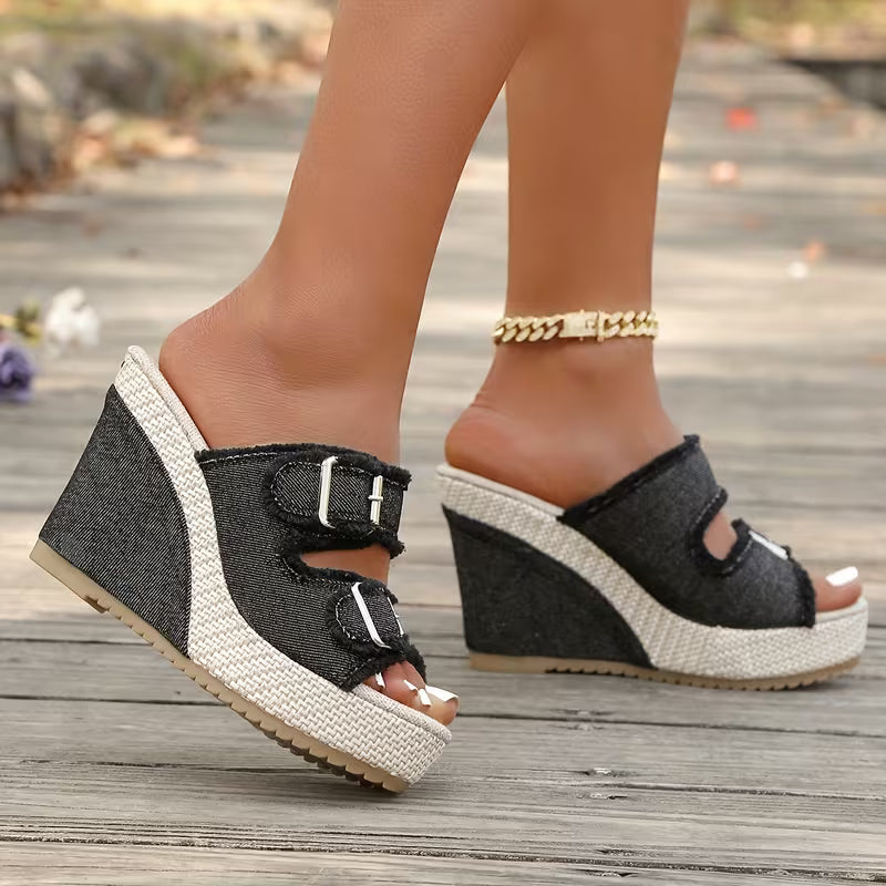 Atelier | Fransad Kant Wedge Sandaler
