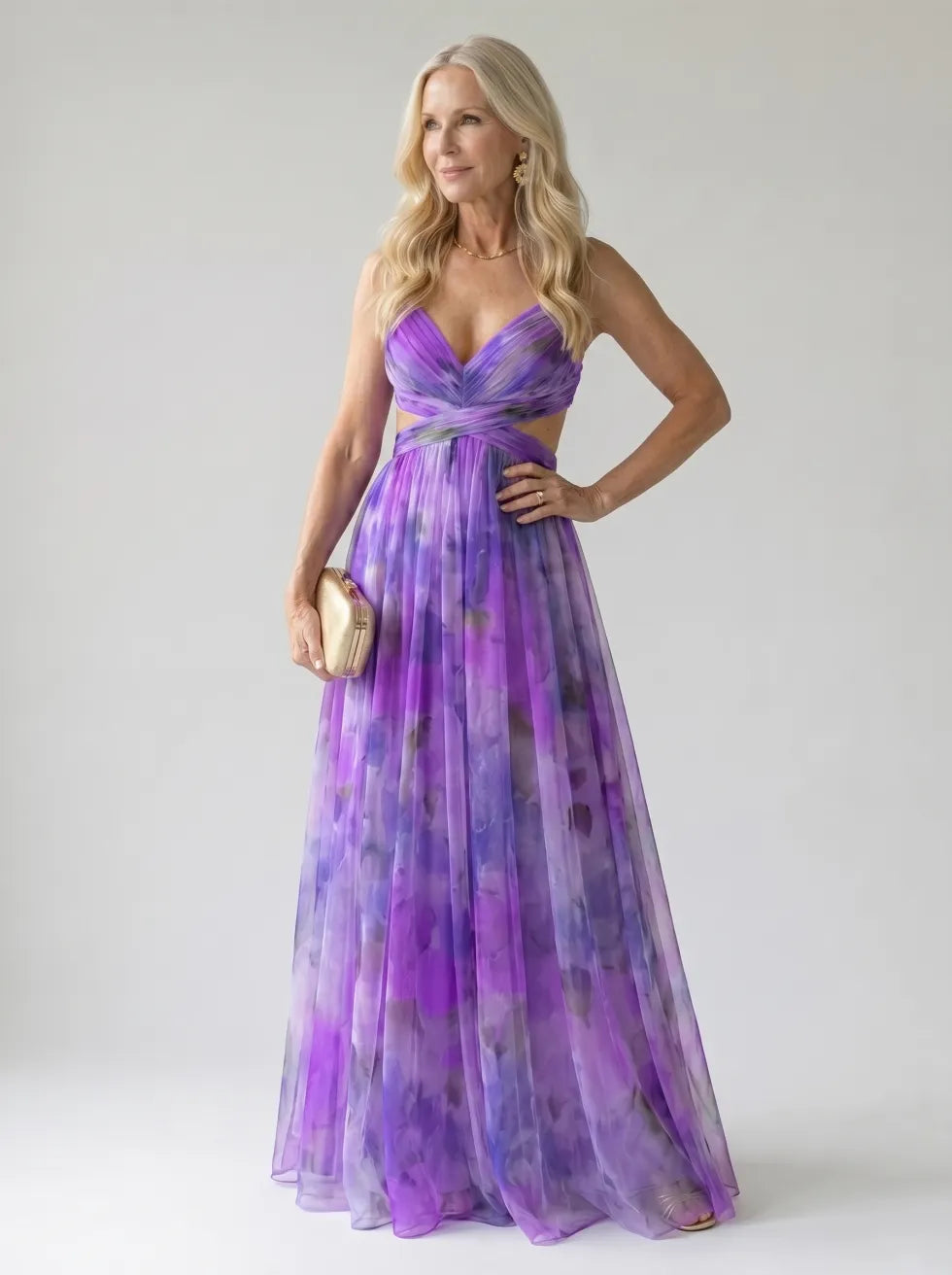 Isel™ Soft Wrap Maxi Klänning