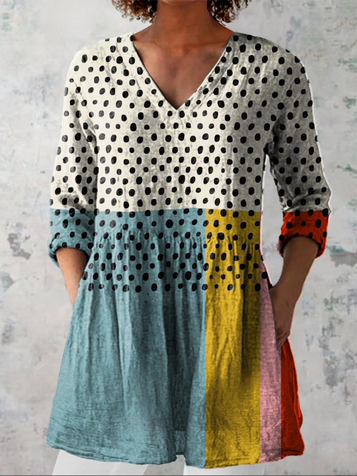 Valerie | Lang V-Hals Bluse