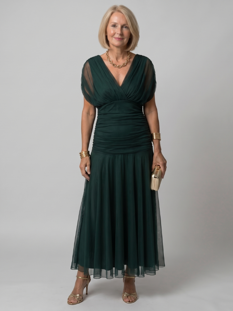 Calen™ Off Shoulder Flow Midi Klänning