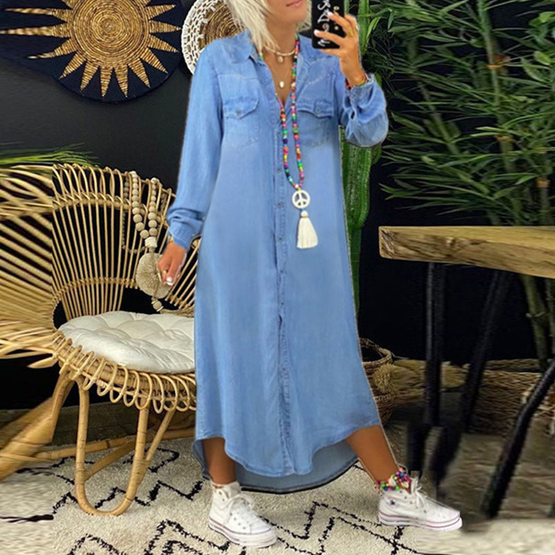 Adeline | Denim Skjortekjole
