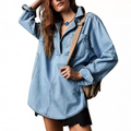 Emilia | Chic V-hals Denim Tunika Top