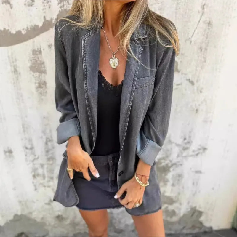 Sarah | Okomplicerad Denim Blazer