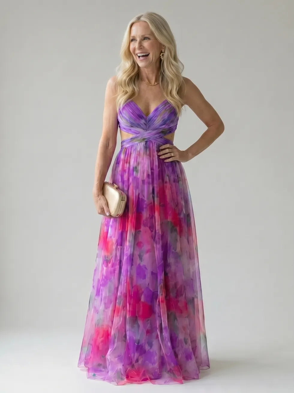 Isel™ Soft Wrap Maxi Klänning