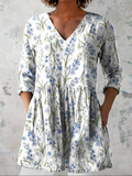 Jeanne | Langærmet Bluse med V-Udskæring