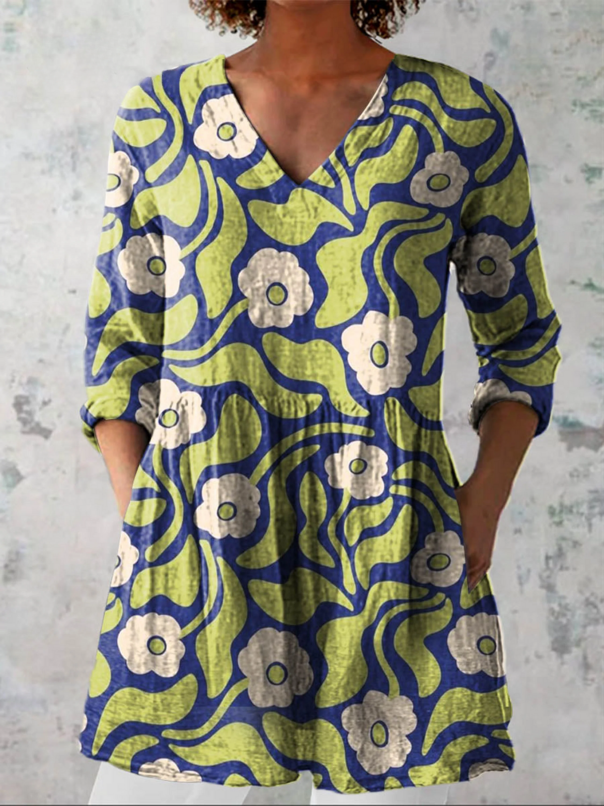Elodie | Långärmad Blus med V-Hals