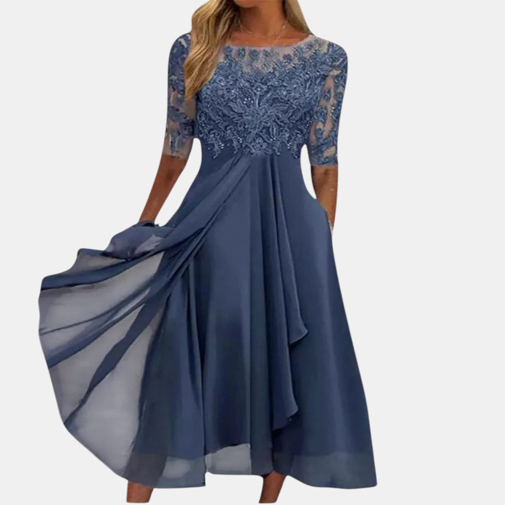 Chloe | Elegant Blåklänning