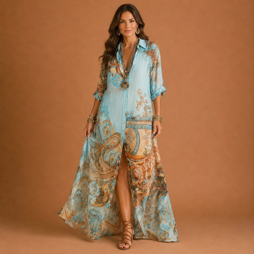 Maria | Elegant Middelhav Blusekjole