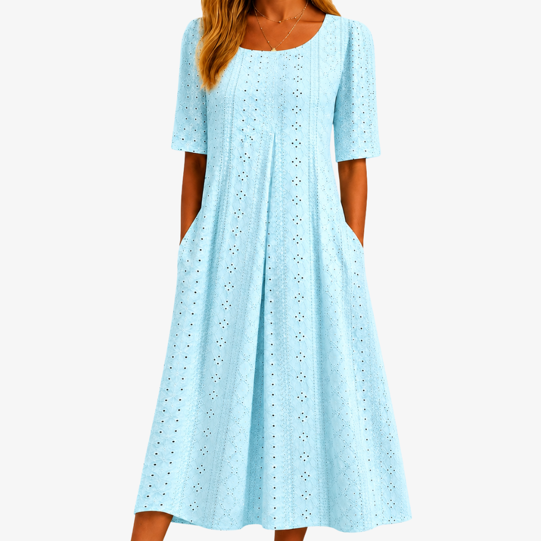 Skylight Grace Eyelet Pocket Midi Klänning