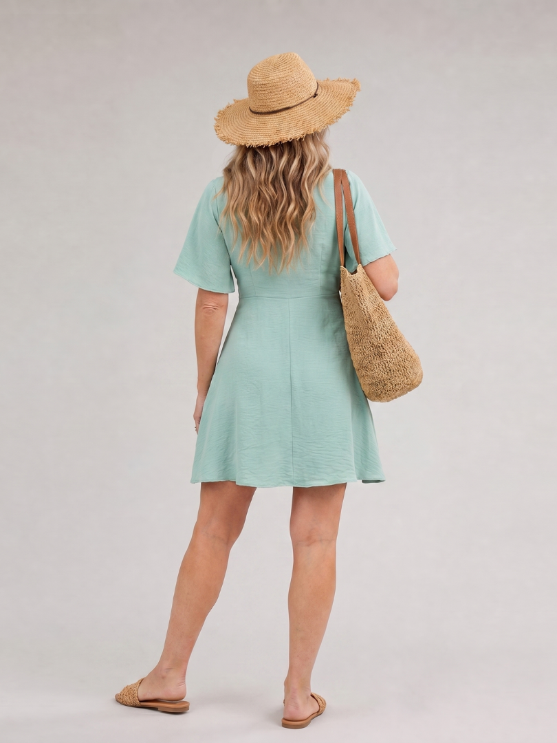Silum | Kort Flutterærme Flared Skirt Mini Kjole