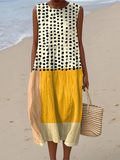 CECILIA™ | POLKA COLORBLOCK MIDI-KLÄNNING