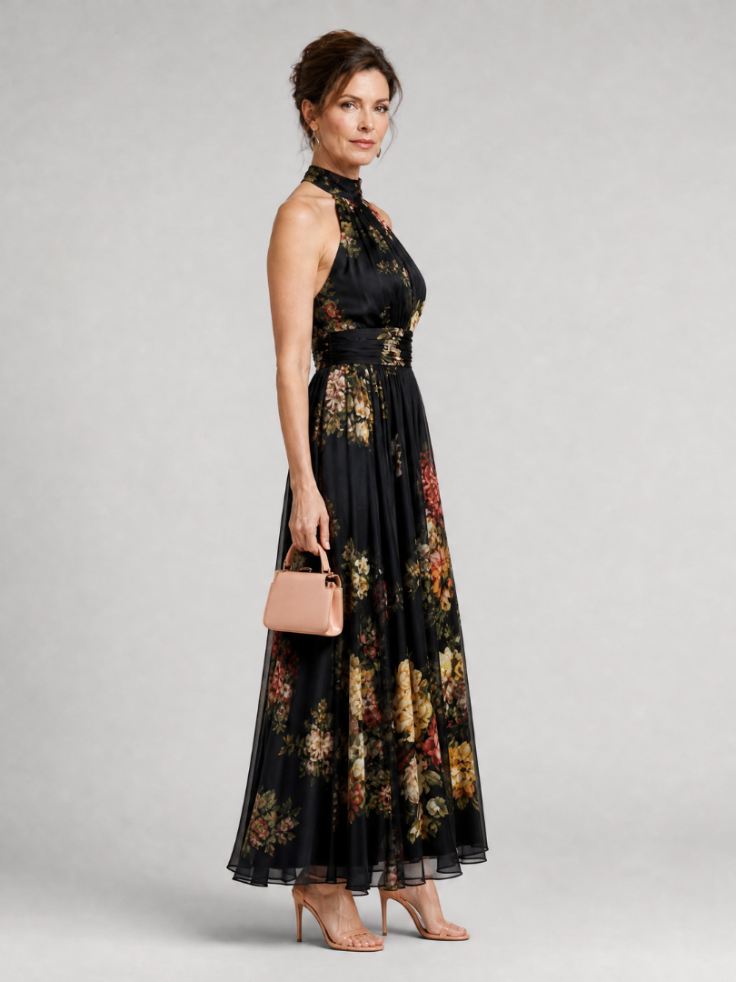 Sior™ Floral Halterneck Midi Klänning