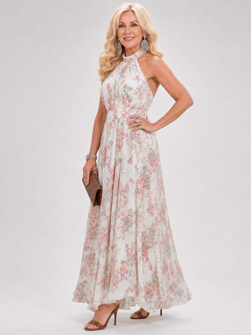 Guinevere™ Blomsterprint Flytande Kjol Midi Klänning