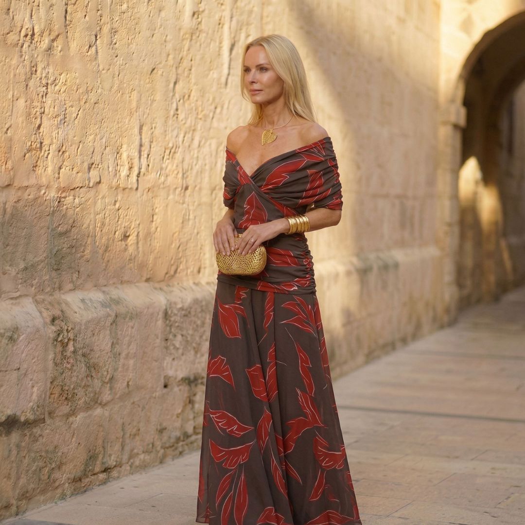 Poppy | Elegant Klänning med Löv