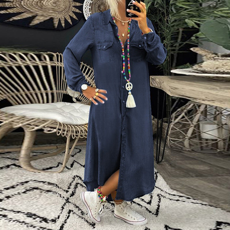 Adeline | Denim Skjortklänning