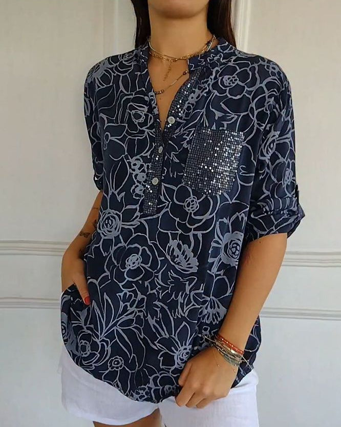 Camila | Elegant Bluse med Lomme