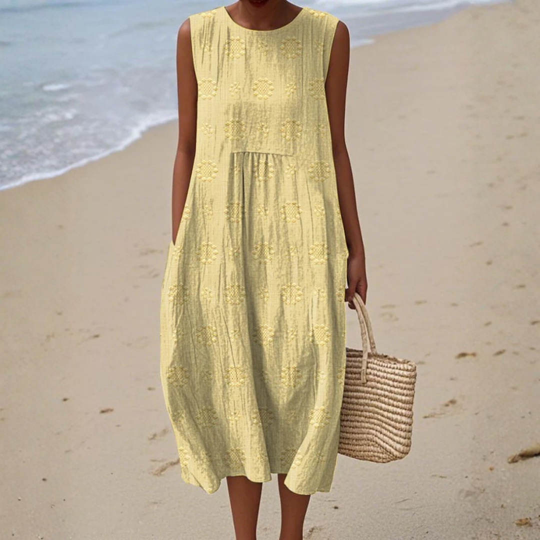 TERESA™ | ELEGANT MIDI-KLÄNNING | BEIGE