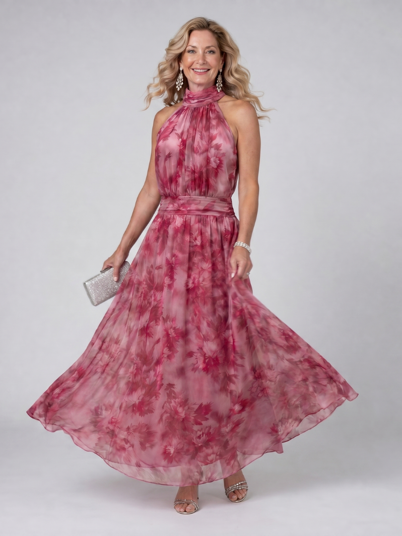 Avien™ Soft Halterneck Midi Kjole