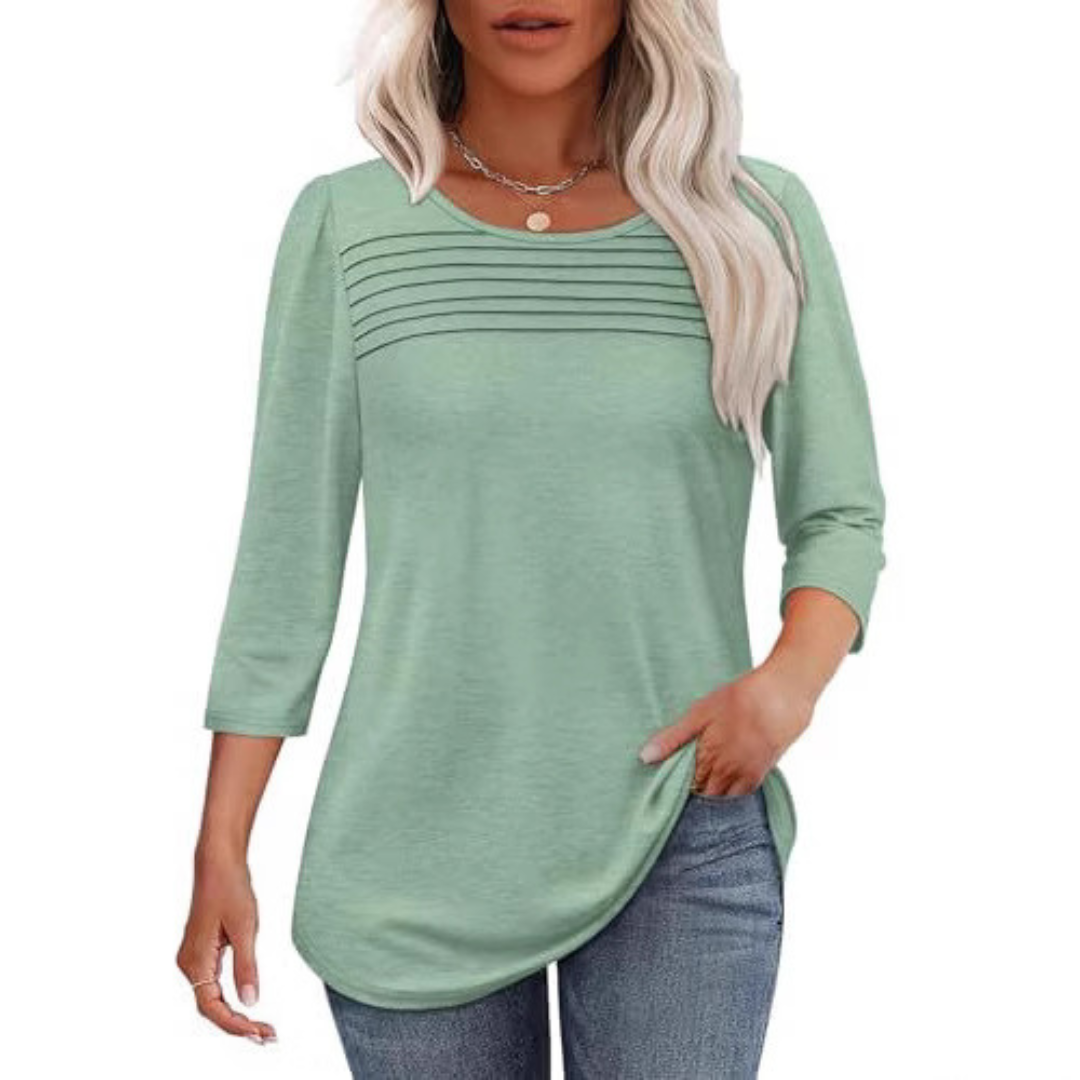 ALLISON | Casual Plisserad Vårtop
