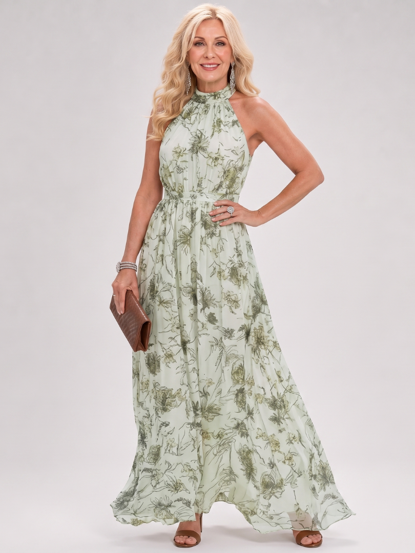 Guinevere™ Blommig Mönster Flödande Midiklänning