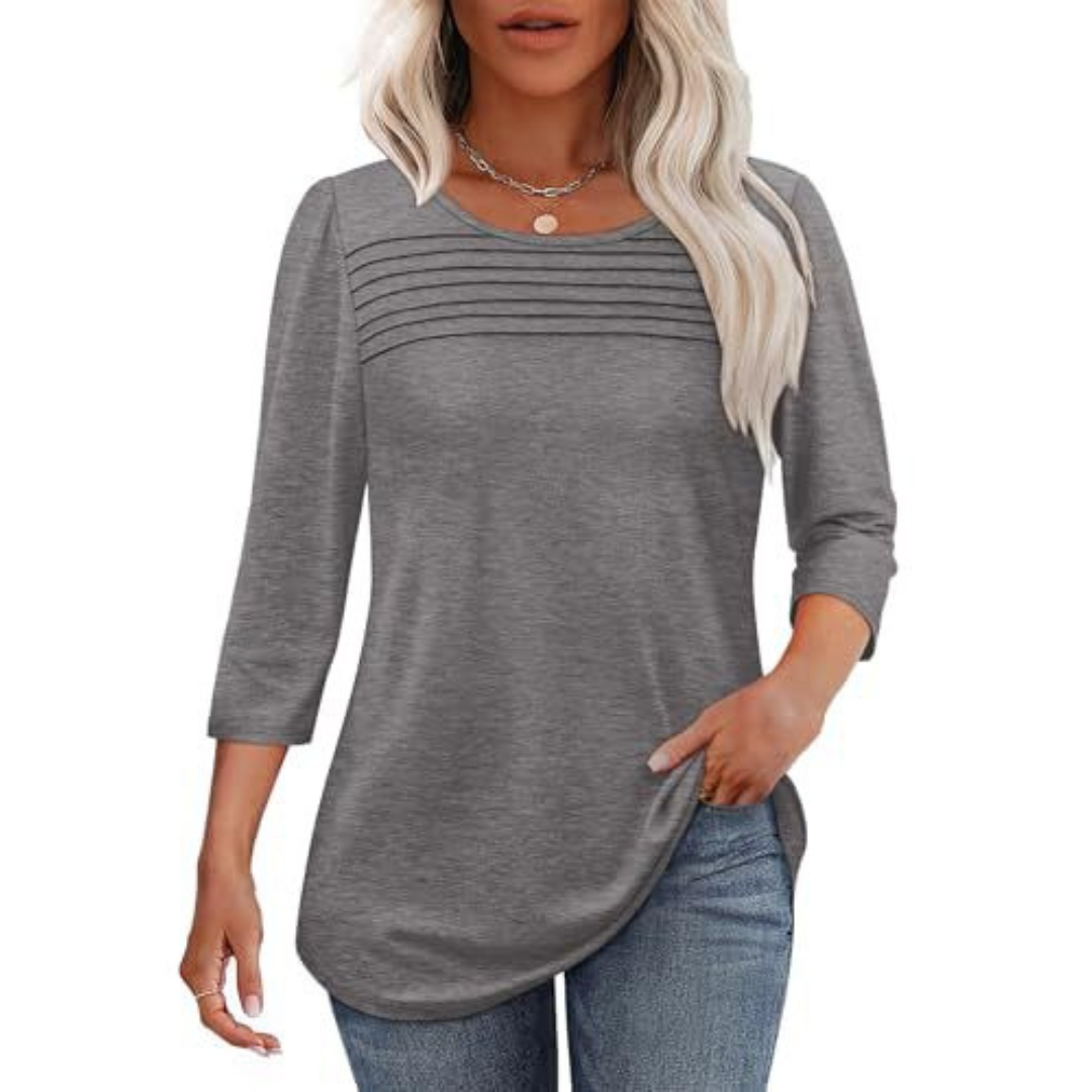 ALLISON | Casual Plisseret Forårstop