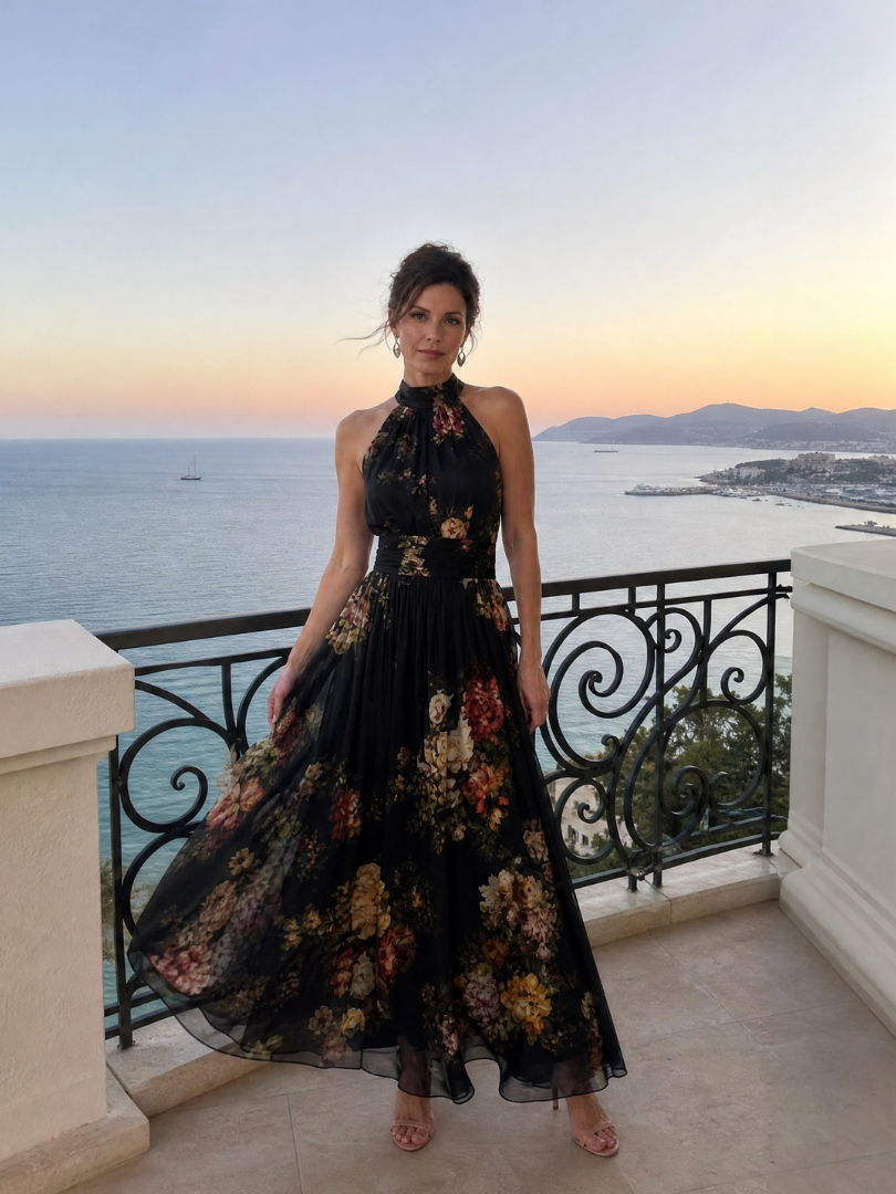 Sior™ Floral Halterneck Midi Kjole