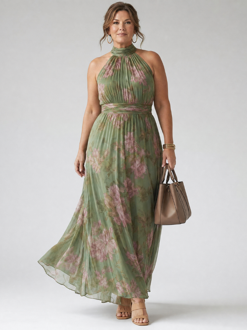 Mirelle Samlet Halter Midi Kjole