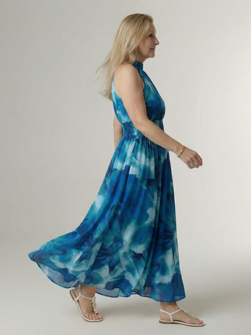 Sylin™ Samlad Halter Midi Klänning