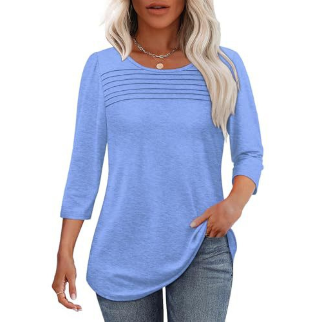 ALLISON | Casual Plisserad Vårtop