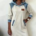 Alexa | Cozy Contrast Hoodie Kjole