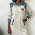 Alexa | Cozy Contrast Hoodie Klänning