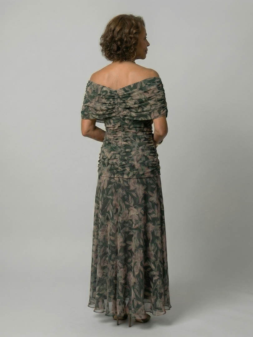 Calen | Off Shoulder Flödande Midiklänning