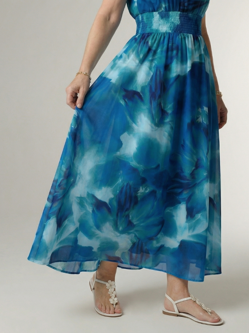Sylin™ Samlet Halterneck Midi Kjole