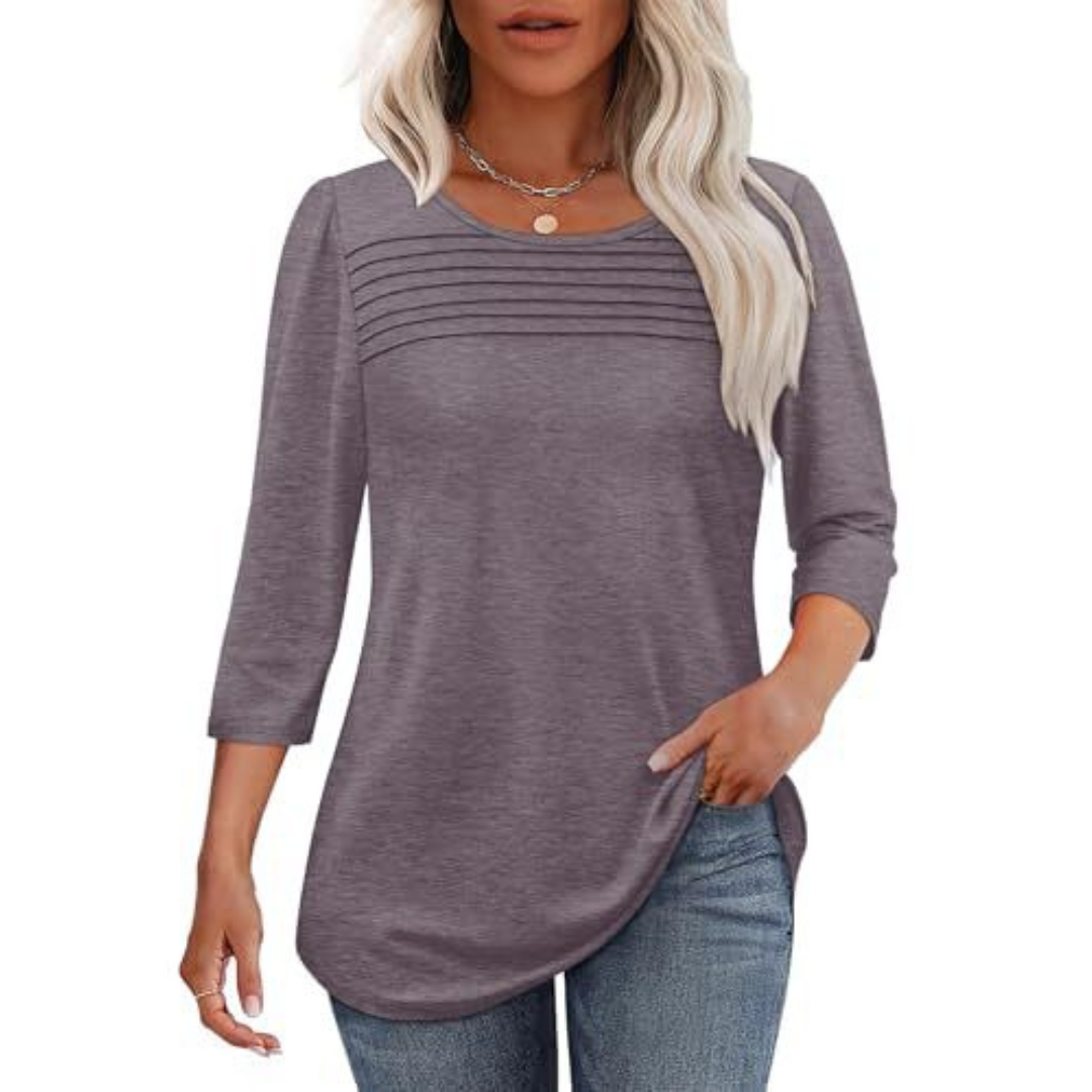 ALLISON | Casual Plisseret Forårstop