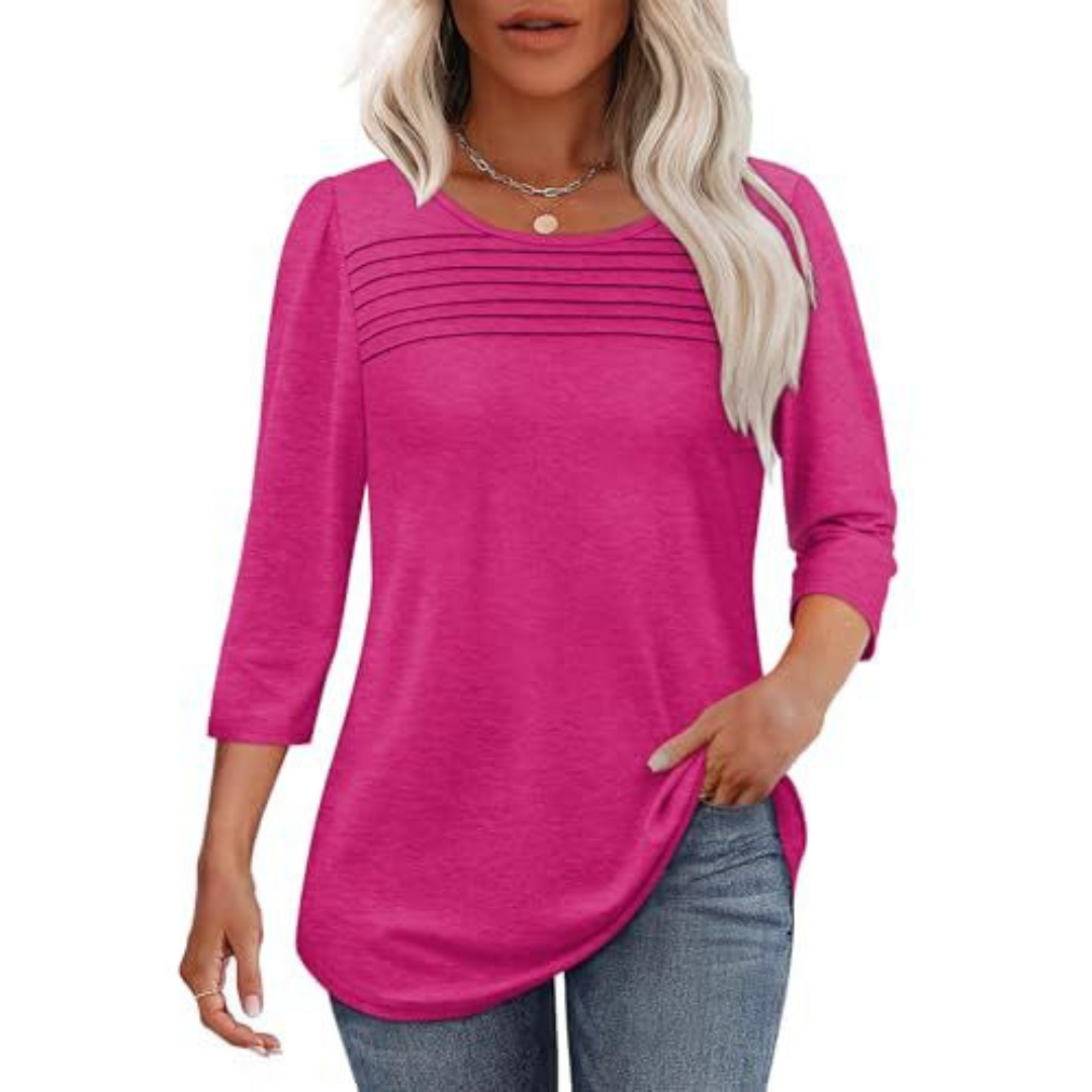 ALLISON | Casual Plisserad Vårtop