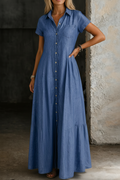 Eliza | Lang Denim Kjole