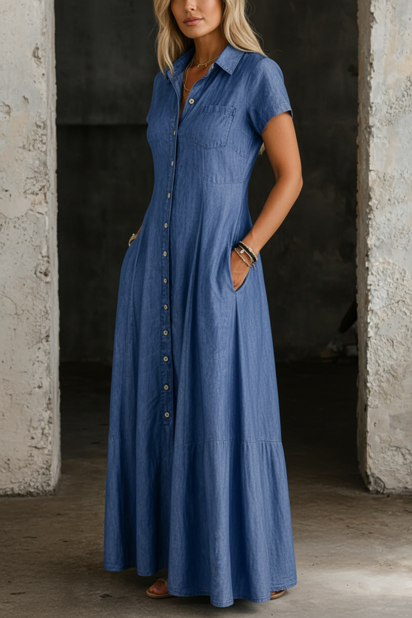 Eliza | Lang Denim Kjole